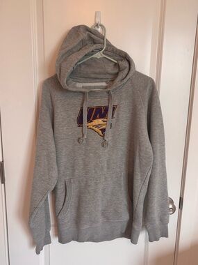 Antigua Embroidered UNI Panthers Gray Hoodie